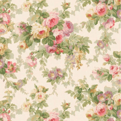 Boråstapeter   Flowers Sweet Dream Rose Tapet w kwiatki liście  9183