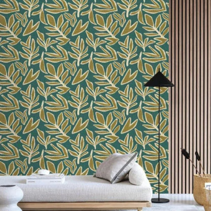 Casamance Lanzea  Tapeta w  liście 77640304