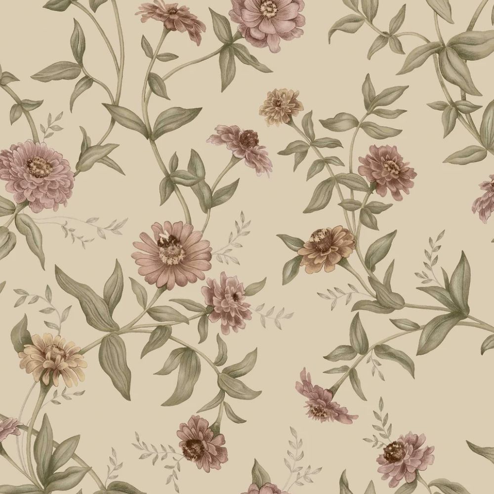 Boråstapeter   Flowers Tapeta w kwiaty liście 9152