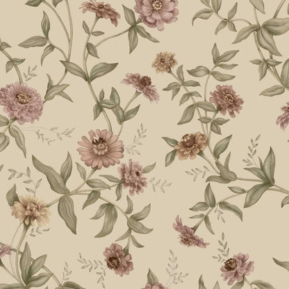 Boråstapeter   Flowers Tapeta w kwiaty liście 9152
