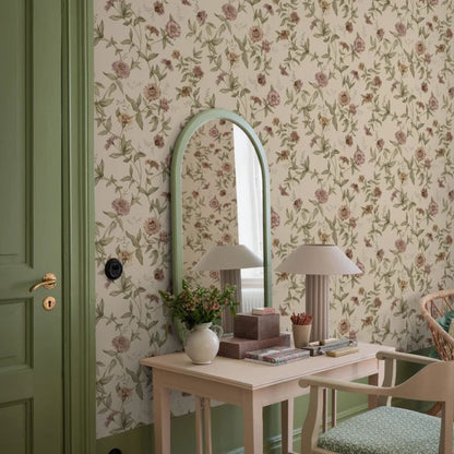 Boråstapeter   Flowers Tapeta w kwiaty liście 9152