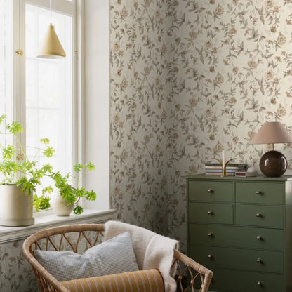 Boråstapeter   Flowers Tapeta w kwiaty liście 9151