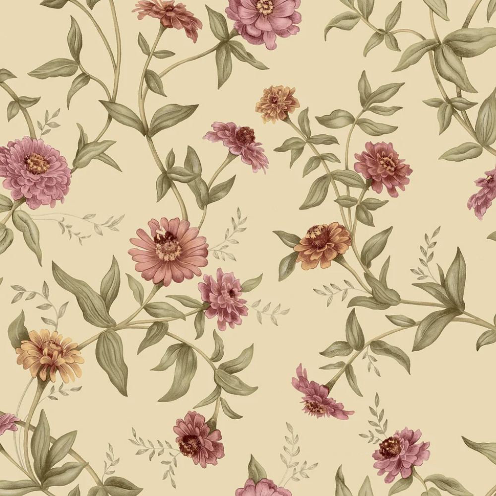 Boråstapeter   Flowers Tapeta w kwiaty liście 9154