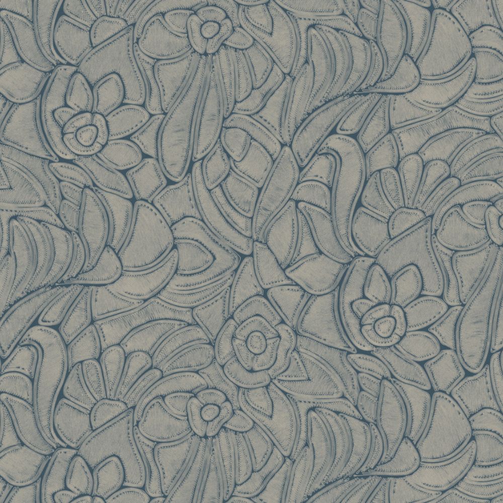 ARTE  Manila Atlas Tapeta florystyczna z efektem wyszywania 64540