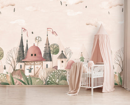 Pama Cute Walls Mural zamek królików Decoprint CW6007-7