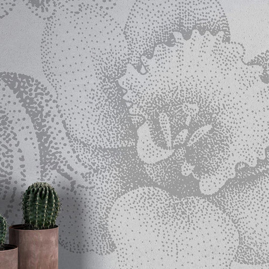 Wall'n Love Horizon - Duże tropikalne białe kwiaty