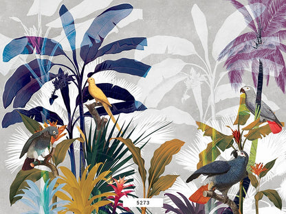 Wall'n Love Horizon - Tropikalne ptaki i liście