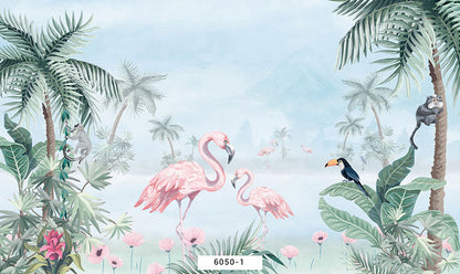 Wall'n Love Little One - Flamingi i palmy