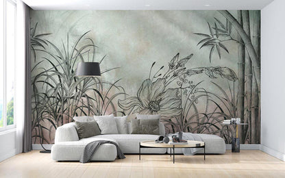 Wall'n Love Fame - Bambusowe rośliny i kwiaty