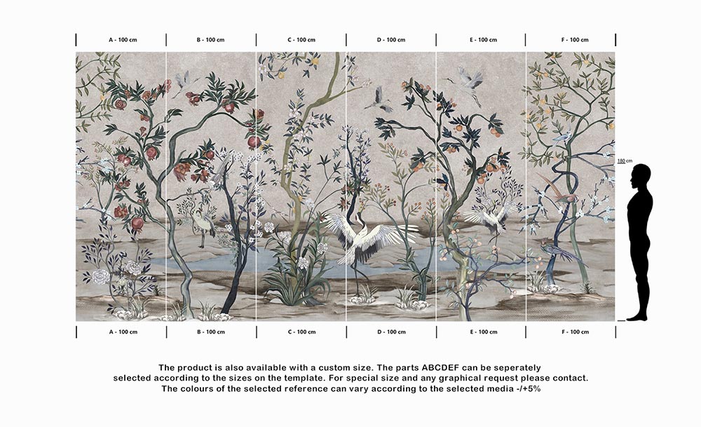 Wall'n Love Zen - Kolorowe gałęzie i ptaki
