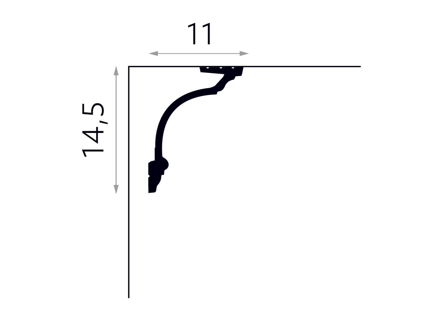 Listwa karniszowa MD156