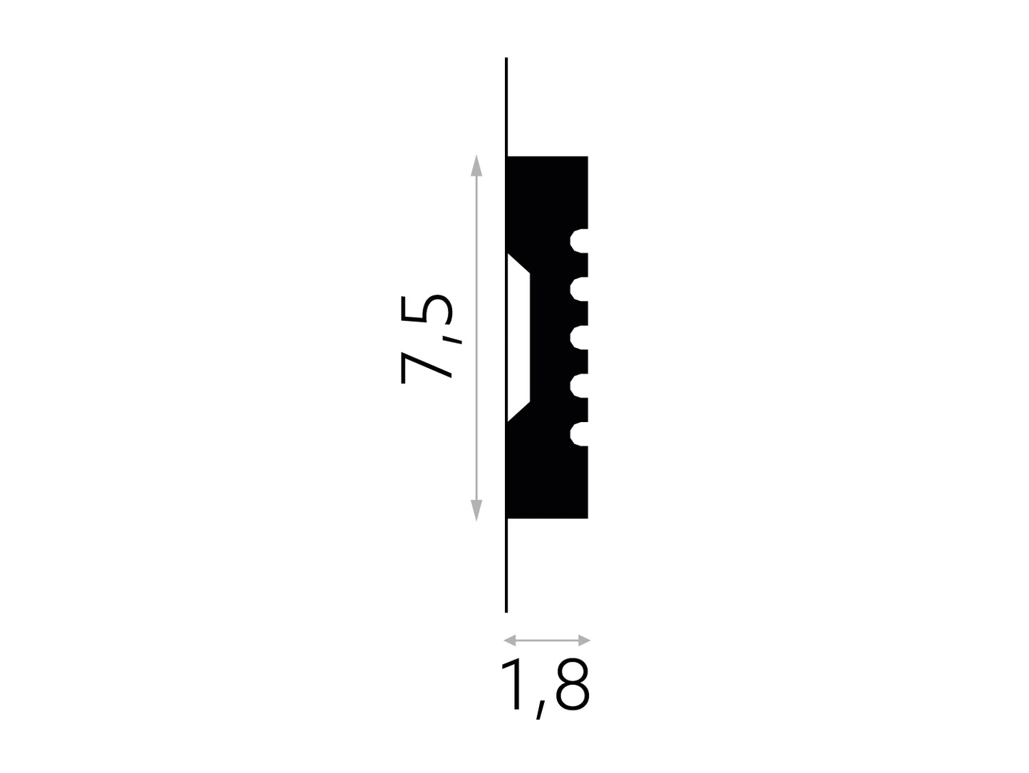 Listwa ścienna MDD412