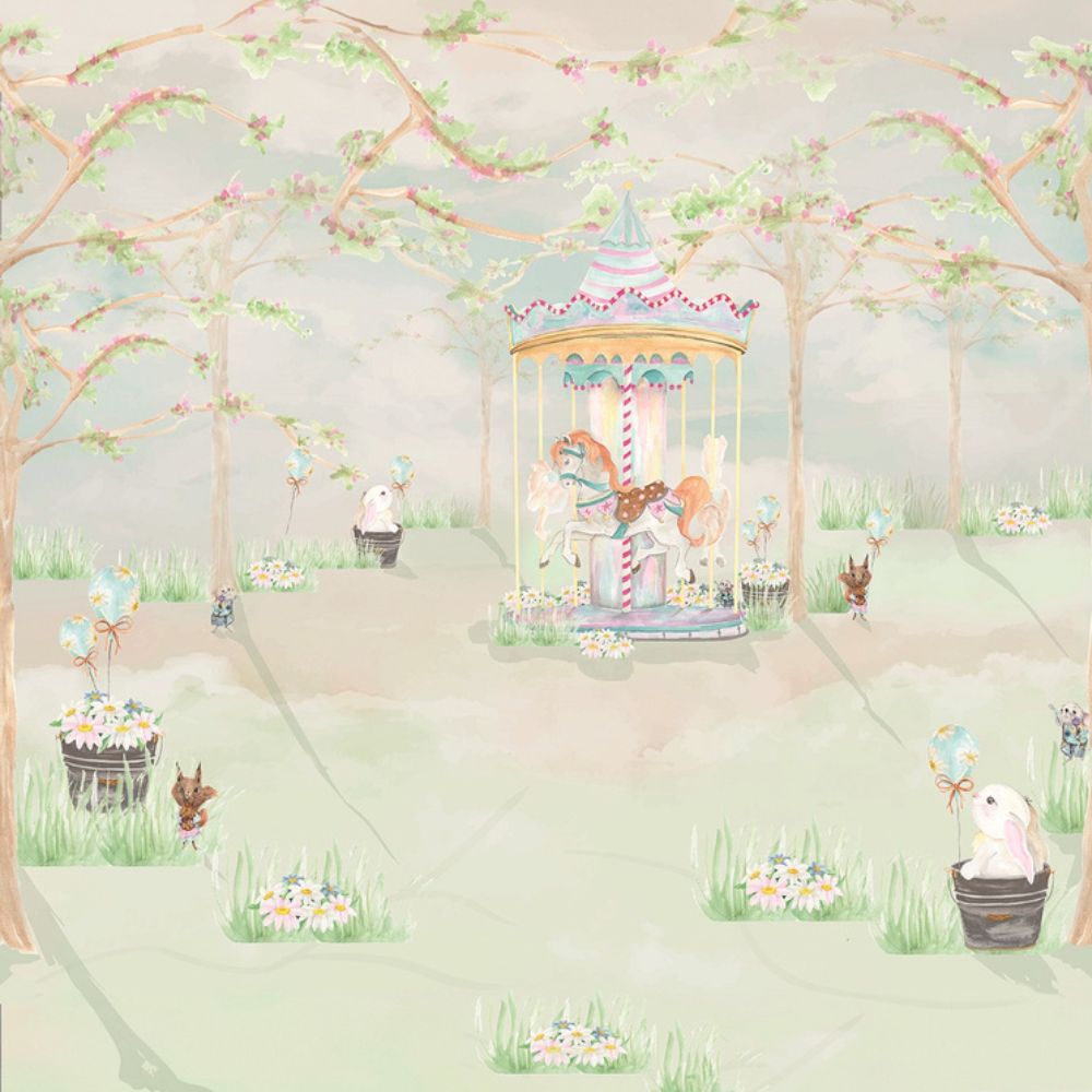 Pama Cute Walls Mural natura i karuzela Decoprint CW6111-1