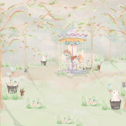 Pama Cute Walls Mural natura i karuzela Decoprint CW6111-1