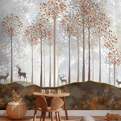 Pama Cute Walls Mural jelenie i drzewa Decoprint CW6047-2