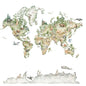 Pama Cute Walls Mural mapa świata ze zwierzętami Decoprint CW6042-1