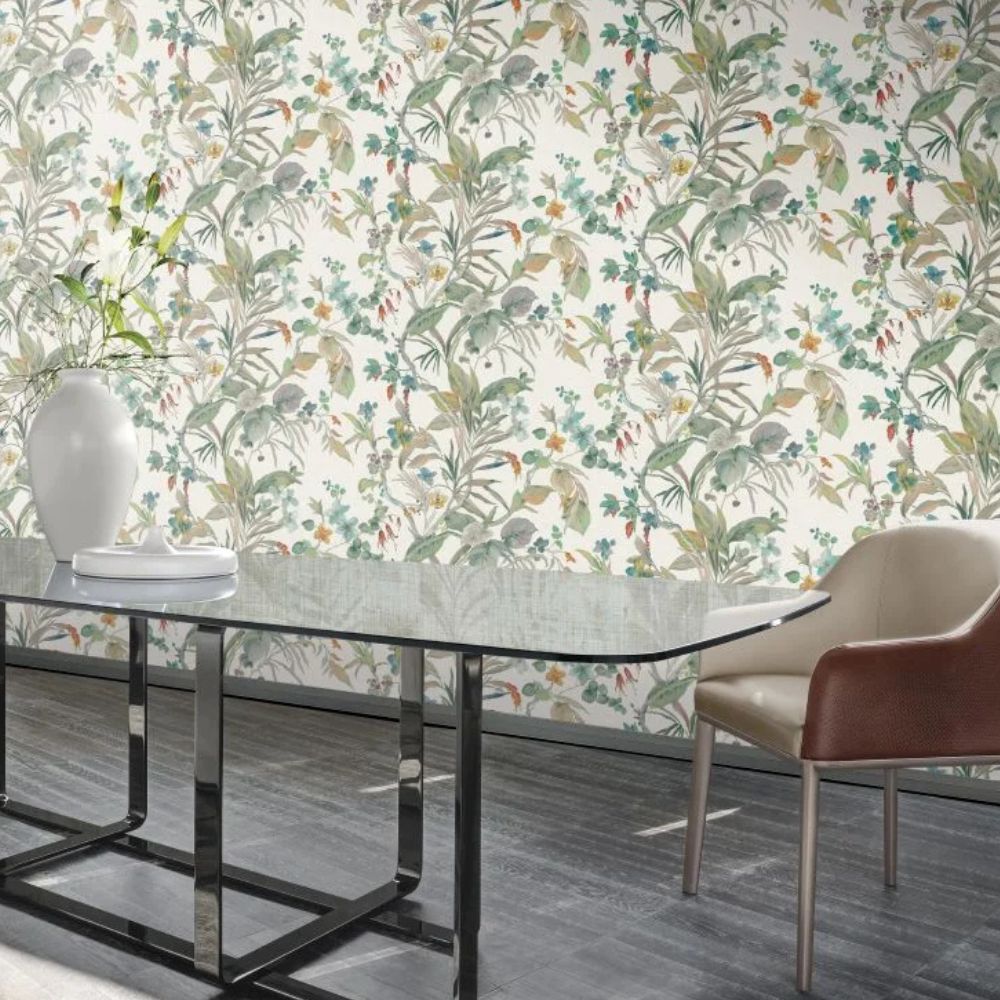 Tapeta ZAMBAITI PARATI Trussardi 8 Kolorowe kwiaty liście  Z30326