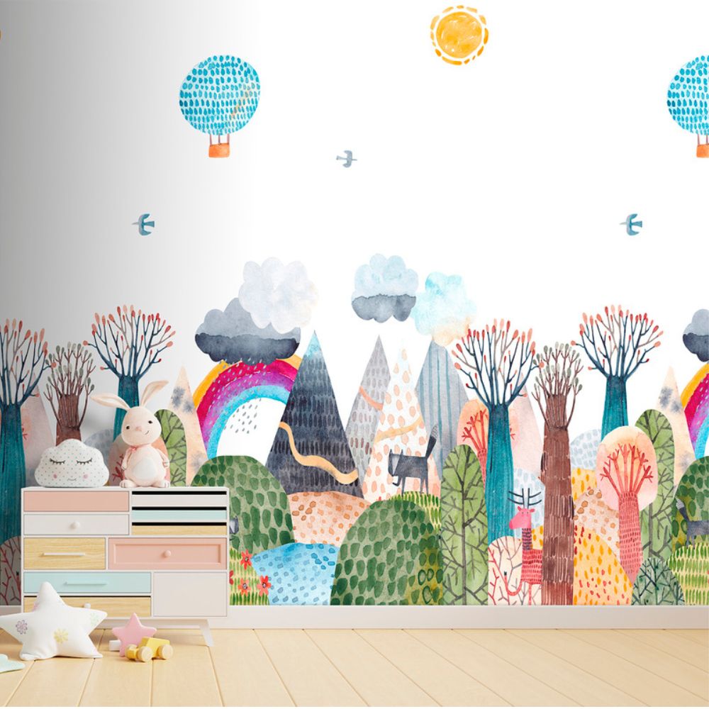 Pama Cute Walls Mural kolorowy krajobraz natury Decoprint CW6048-1