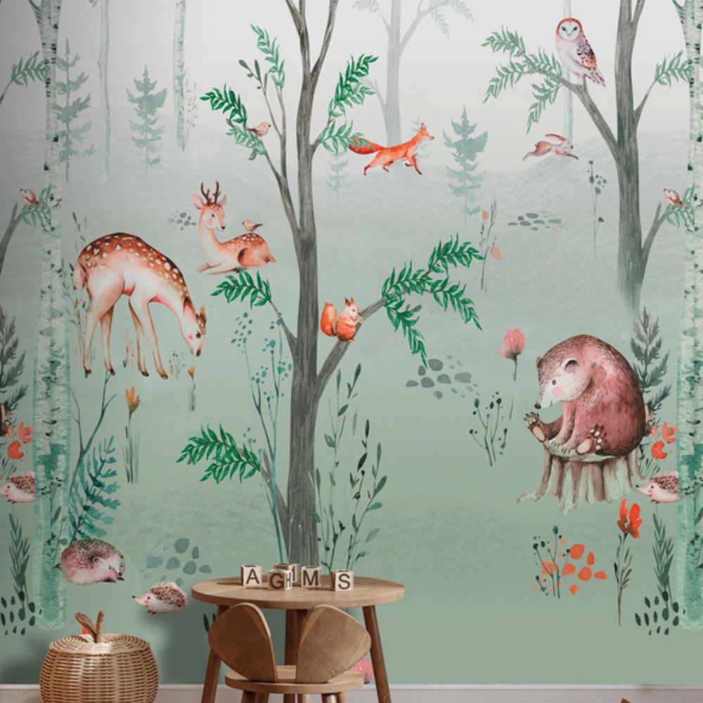 Pama Cute Walls Mural leśne zwierzęta Decoprint CW6041-1