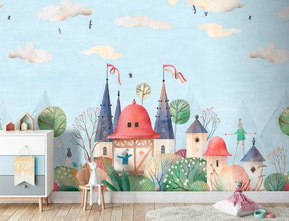 Pama Cute Walls Mural zamek królików Decoprint CW6007-1